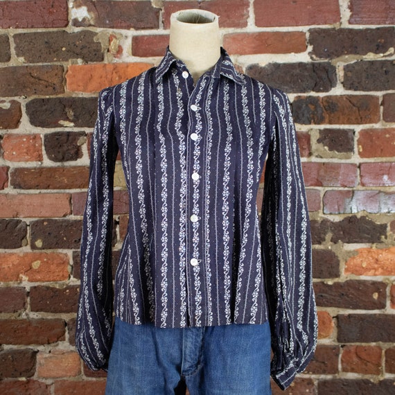 Vintage Womens 20s XS Small Navy Blue Antique Vict