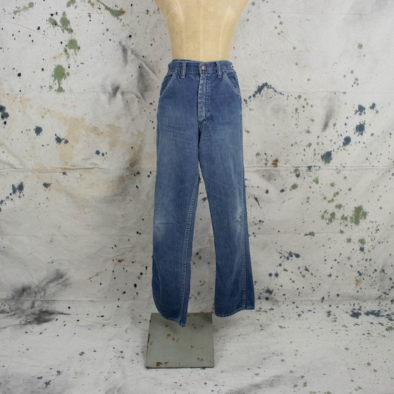 Vintage Womens 60s Size 25 60s High Rise Denim Blu