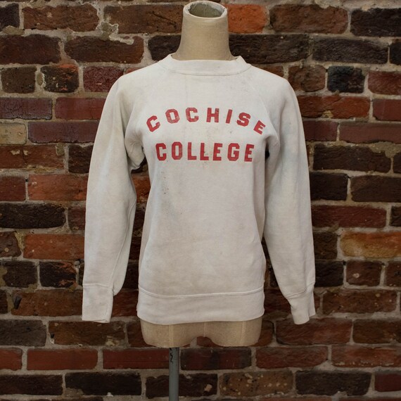 Vintage Unisex 50s Small XS White Cochise College