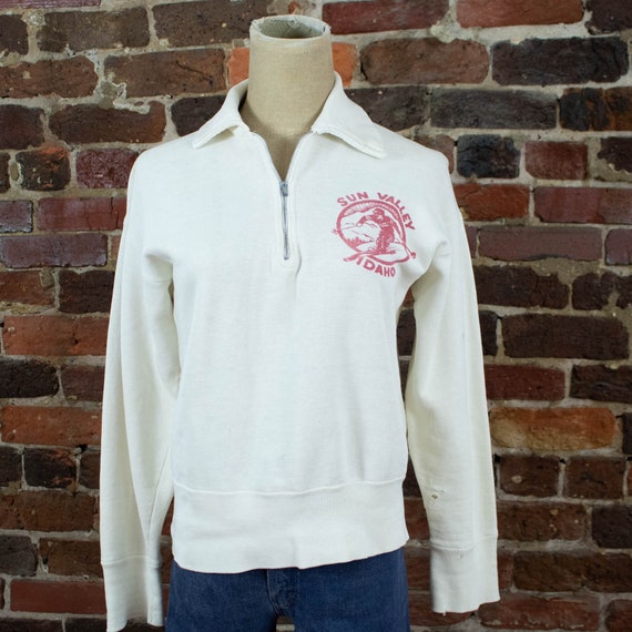Vintage Unisex 50s XS Small White Idaho Quarter Zi