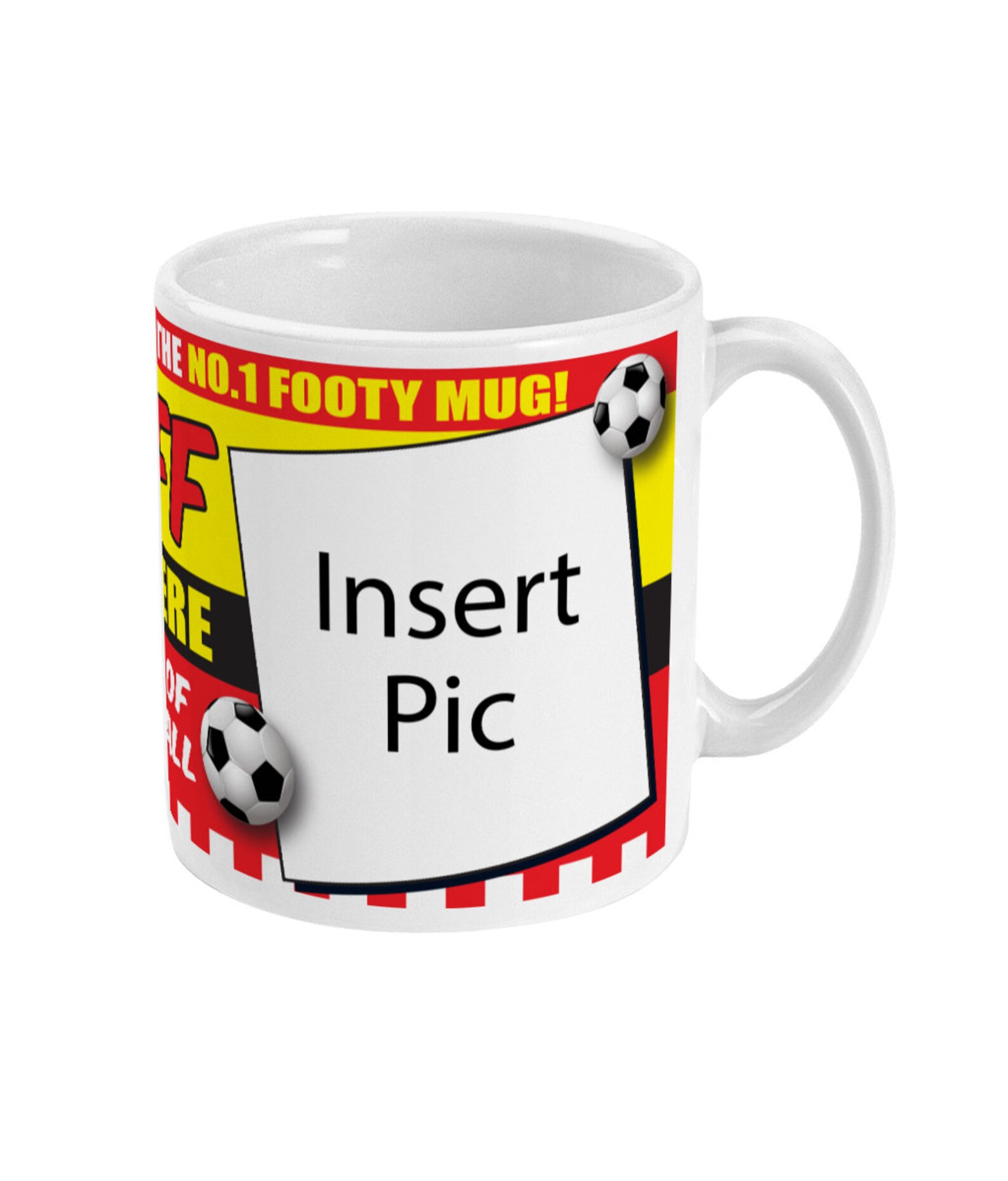 Personalised Football Mug Custom Photo & Name Etsy