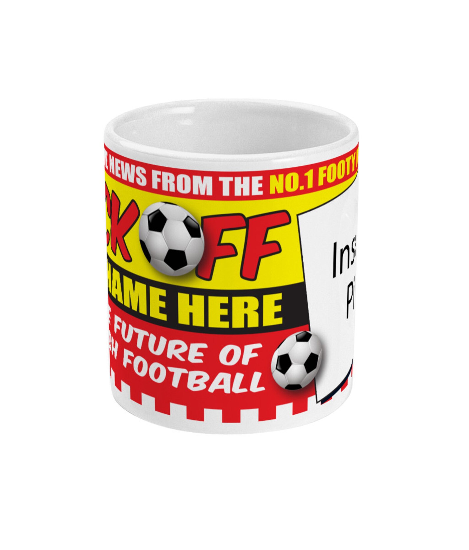 Personalised Football Mug Custom Photo & Name Etsy