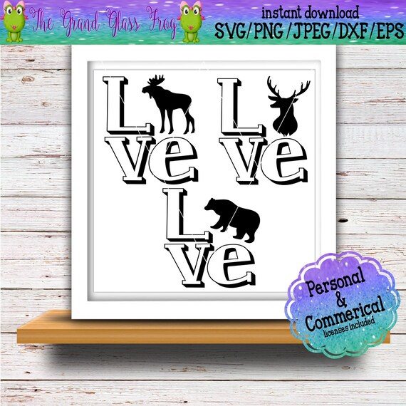 Love Svg Love Deer Hunter Svg Hunting Svg Deer Svg Svg Etsy