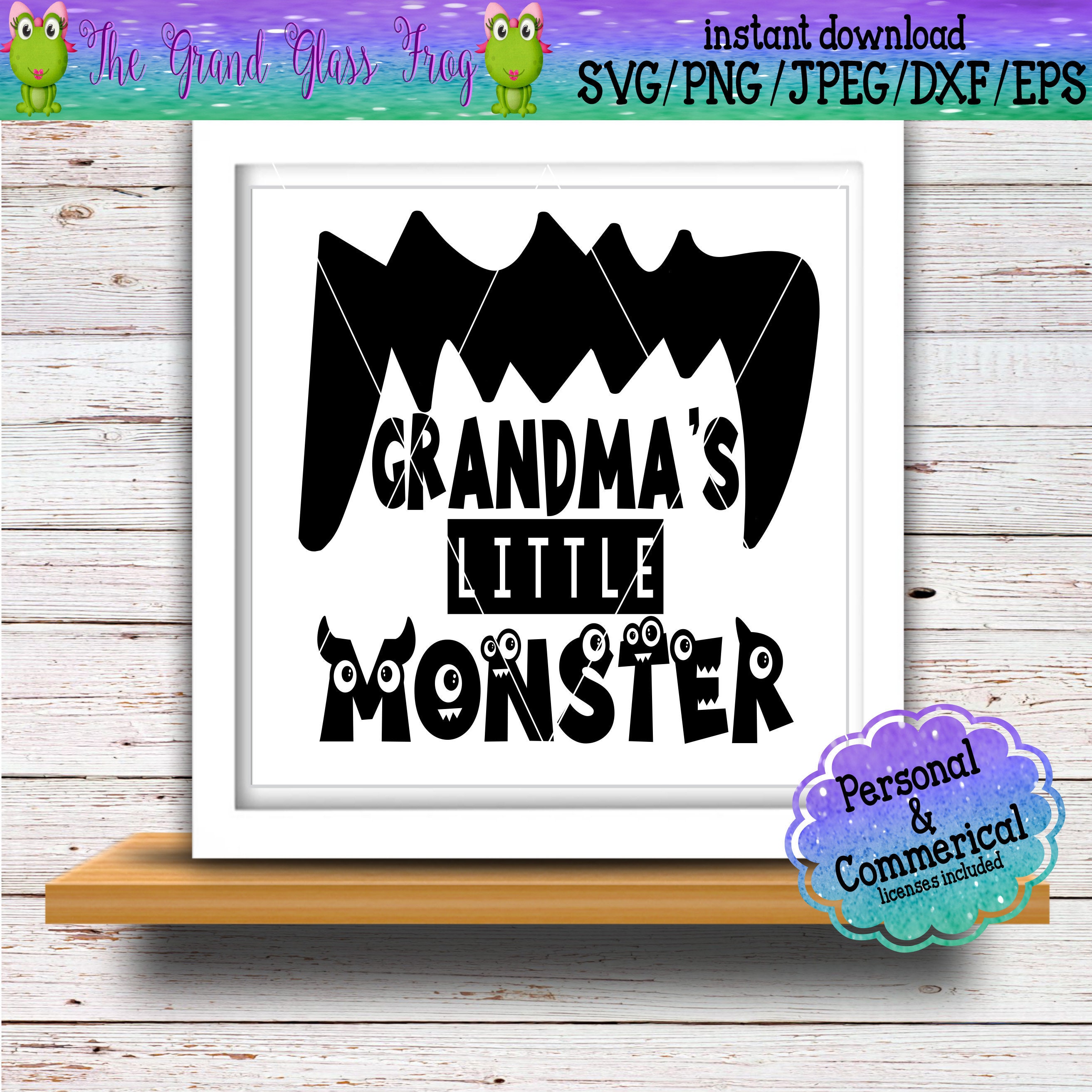 Download Halloween Svg Grandma S Little Monster Svg Monster Svg Etsy