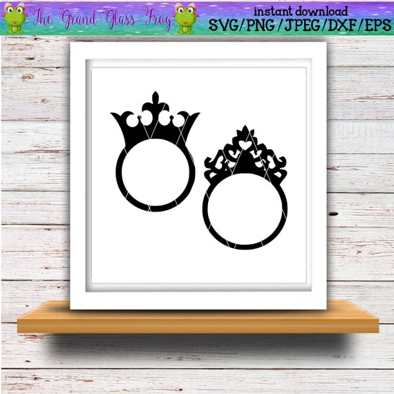 Free Princess Crown Monogram Svg SVG PNG EPS DXF File
