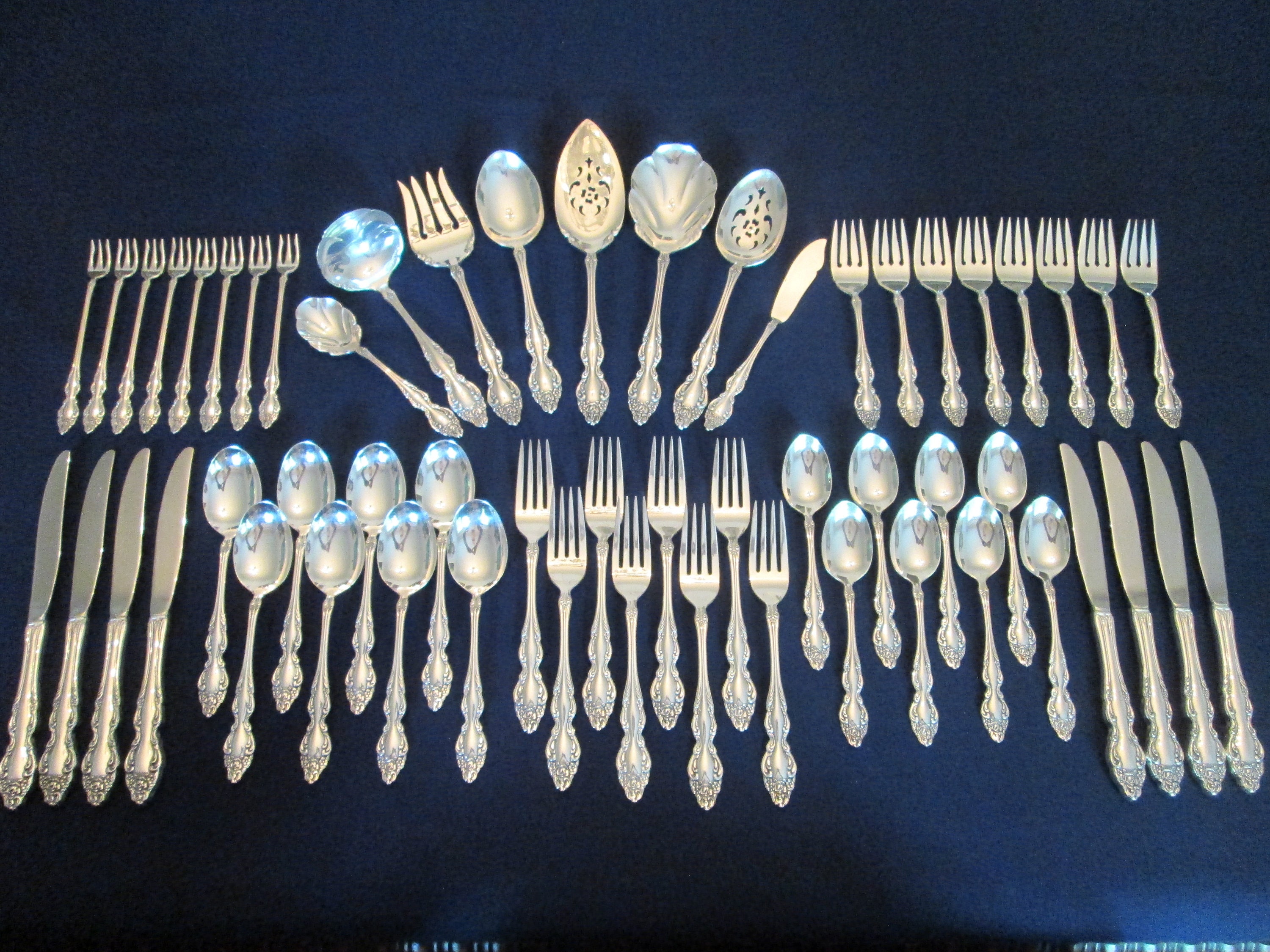 Vintage ONEIDA Silver Co. Baroque Rose pattern SILVERPLATE 56 Etsy