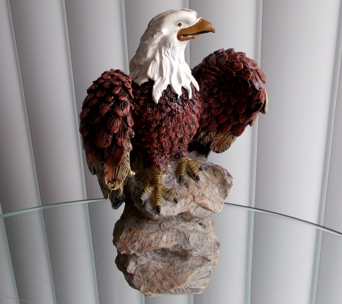 Vintage Bald Eagle Statue Figurine Etsy