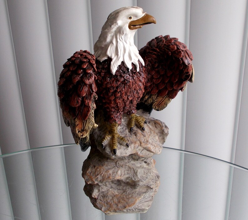 Vintage Bald Eagle Statue Figurine Etsy