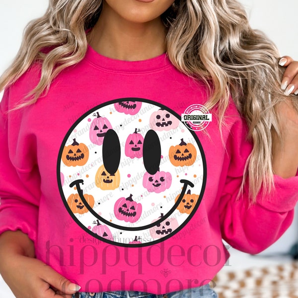 Pastel Fall Pumpkins PNG Retro Fall PNG Smiley Faces png Sublimation Designs Fall Shirt Transfer