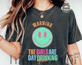 Day Drinking PNG Smiley Face PNG Girls Day Drinking Shirt Sublimation Designs Retro png Funny Shirts