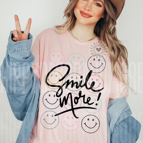 Boho Smiley Face Retro Smiley Face PNG Smiley Faces PNG Smiley Face Sublimation Smiley Face Shirt Smile More png Smiley Wall Art