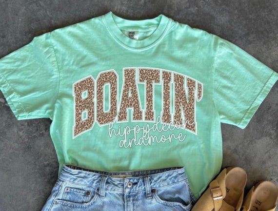 Lake PNG Boatin’ PNG Beach Vibes Summer Png Boat Png Boat Shirt Design Lake Shirt Design Leopard Print Boatin’
