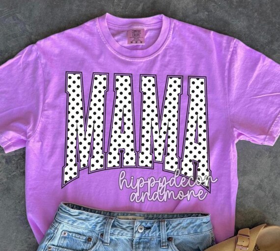 Polka Dots Mama PNG Coquette Girly Grandmacore  PNG Vintage Grandma Mama Shirt Design Mother’s Day Spring Easter Polka Dots PNG Mama