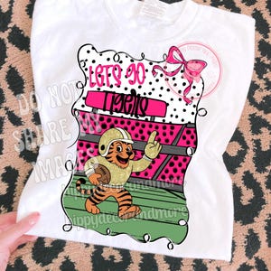 Girly School Mascot PNG Tiger PNG Coquette School PNG Teacher Png Coquette Girlie School Spirit Tiger Shirt Design Tiger