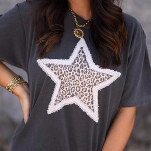 Leopard Print Star PNG Preppy Digital Design Baseball Softball Mama Leopard Cheetah Star PNG Rag Quilt