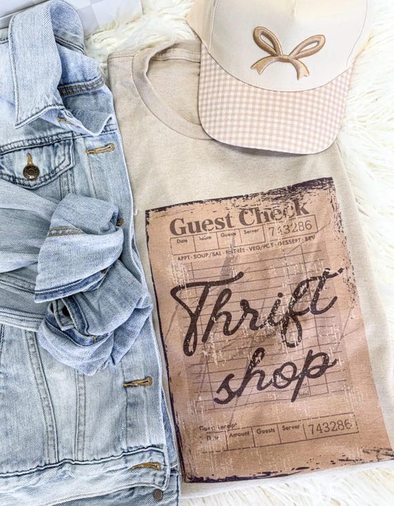 Guest Check Thrift Store PNG Vintage Grandmacore PNG In My Granny Era Vintage PNG Antique Shabby Chic Cottage Core Girly Spring Png