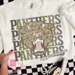 Panthers PNG Panthers Mascot PNG Boys Mascot Design Camo Panthers Boys Camo PNG Boys Mascot Shirt Sublimation Designs