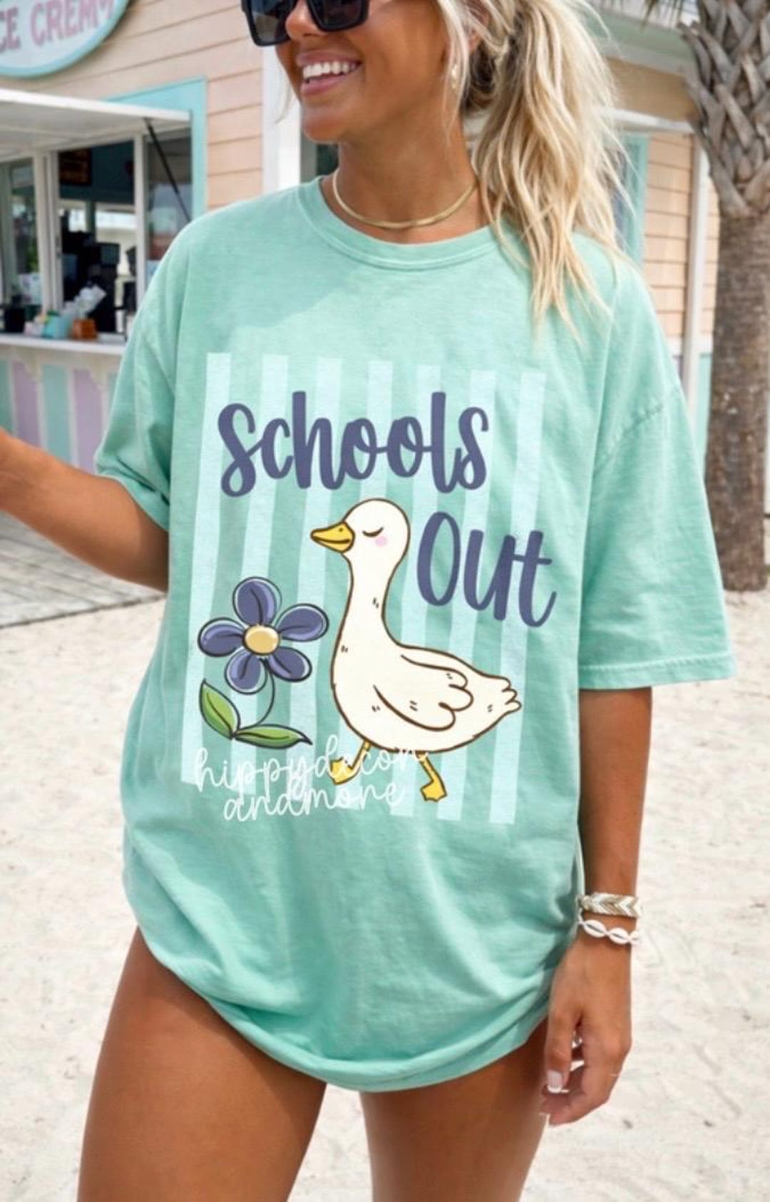 Teacher PNG Last Day of School PNG Trendy Stripes Designs Cute Duck ...