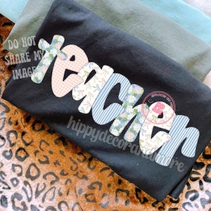 Teacher PNG Coquette Girly Floral Bows Blue Pink Hydrangeas Grandmillenal PNG Vintage Grandma Mama Shirt Design Mother’s Day Teach PNG