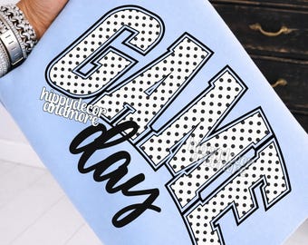 Polka Dots Game Day PNG Polka Dots PNG Baseball Mama PNG Softball Shirt Sublimation Design Dtf Design Soccer Polka Dots Soccer