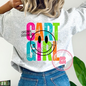 Cart Girl Png Golf Retro Smiley Face PNG Boho PNG Happy Face Shirt Retro PNG Cart Girl Smiley Summer Girly Colorful Neon Summer Smiley Png