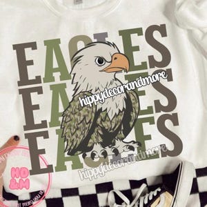 Eagle Mascot PNG Boys Camo Mascot PNG Camo PNG Camo Eagle Png School Spirit Boys Mascot Shirt Sublimation Design