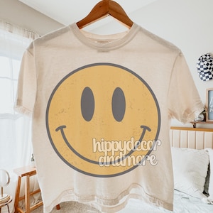 Distressed Smiley Face PNG Retro Semi Transparent Smiley Basic Yellow Smiley Face Shirt Design Retro Smiley