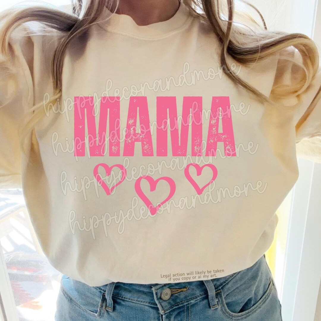 Mama PNG Pink Mama PNG Valentines Design Mock up Design Valentine Shirt ...