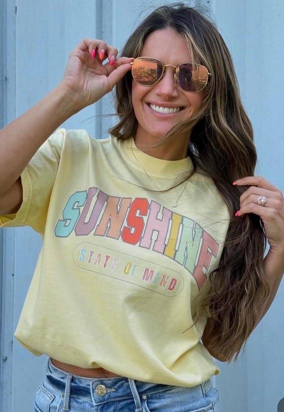 Sunshine State Of Mind PNG Sunshine PNG Retro Summer Shirt Design Trendy Lake Vibes Beach Pool Babe