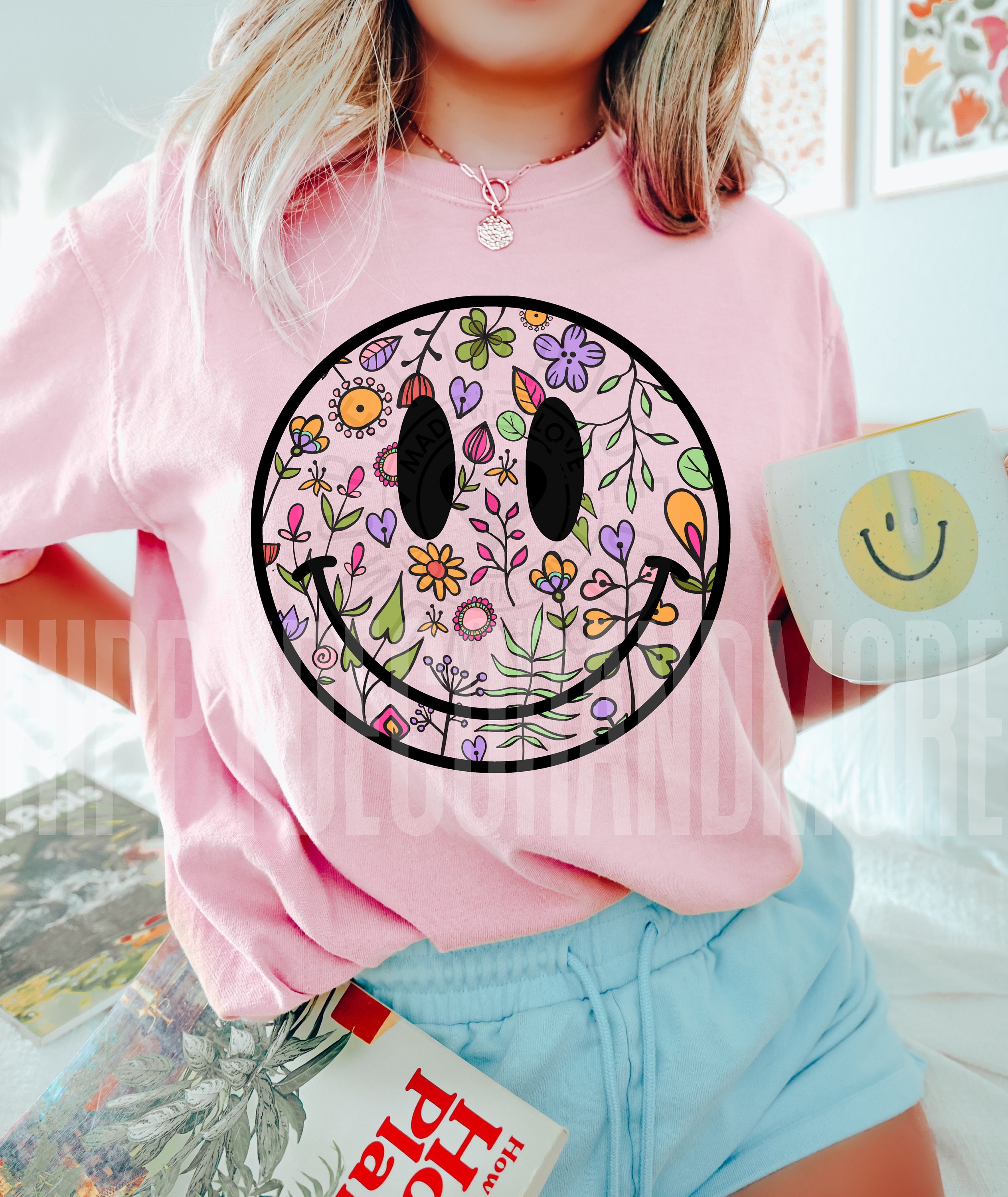 Boho Smiley Face PNG Bohemian Smiley Face Smiley Transfer Design Smiley ...