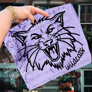 Doodle Wildcat Mascot PNG Wildcat PNG Wildcat Outline Mascot School Mascot Shirt Design