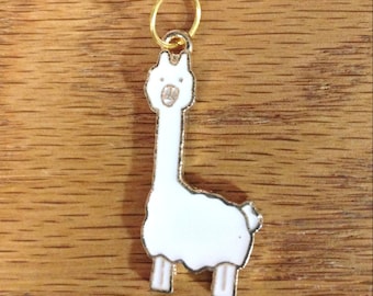 Charm Necklace, cute llama, gold necklace, gold charm(s),