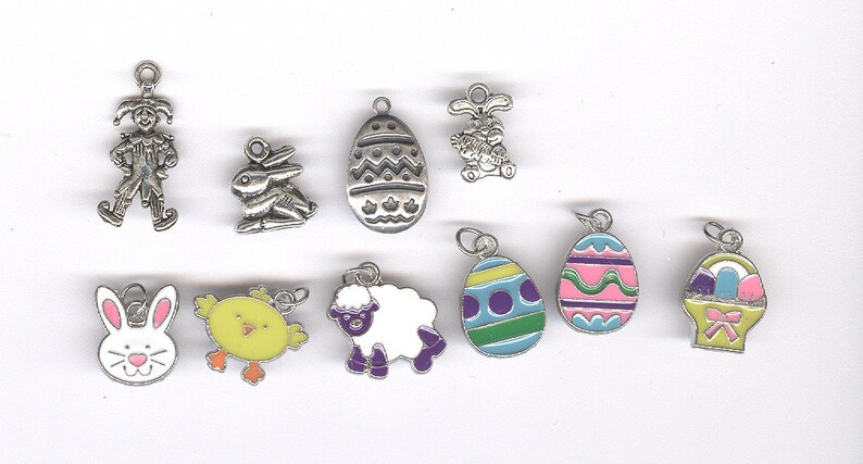 charm bracelet bicones Easter Line adjustable bracelet carrot charms Happy Easter charms bunny charms choose your charm,