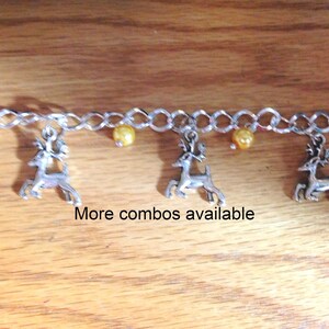 Christmas Charm Bracelet rondelles, Christmas bracelet, charm bracelet, Christmas, choose charms,