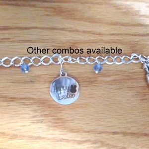 charm bracelet rondelles, Easter Line, bunny charms, carrot charms, Happy Easter charms, adjustable bracelet, choose your charm,