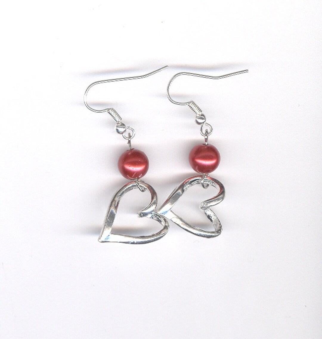 Valentine's Earrings, Earrings, Pierced, Valentine, Heart