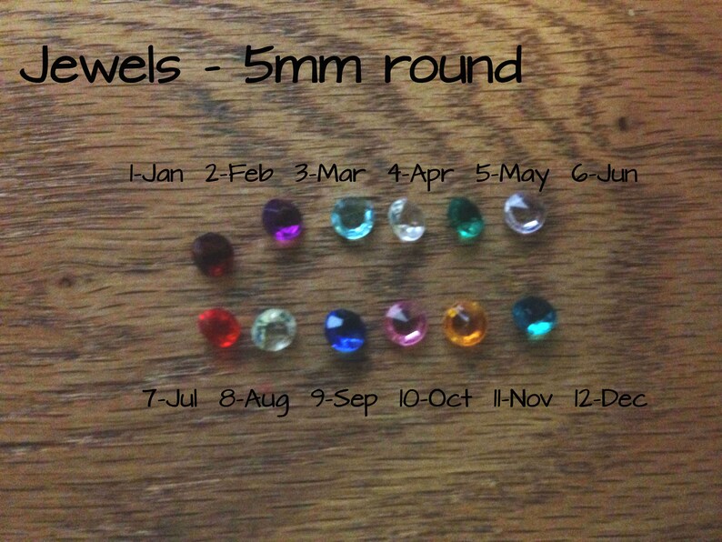 Floating Jewels, for floating lockets, birthstone jewels, 5mm round