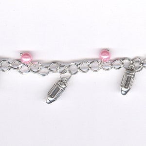 school charm bracelet, school line, school bracelet, charm bracelet, choose beads, choose charms, silver bracelet