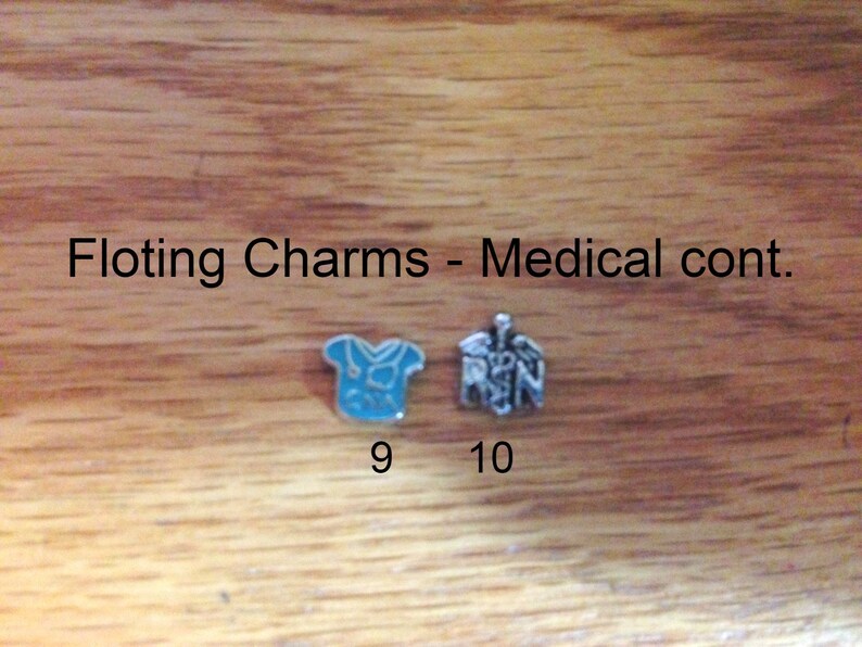 Floating Charms, Medical Charms, Silver Charms, for Floating Locket