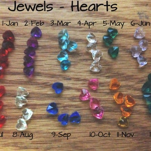 Floating Jewels, for floating lockets, birthstone jewels, 5mm heart