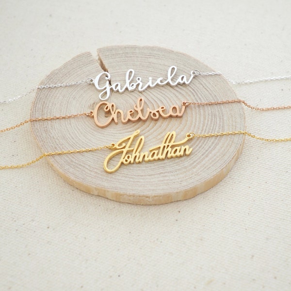 Personalized Name Necklace • Dainty Custom Nameplate Necklace • Kids Name Necklace • Bridesmaids Gifts • Perfect Gift for Mom • NH02F18