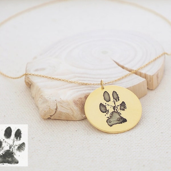 Werkelijke hondenpootketting • Pet Memorial Gift • Dierensieraden • Dierenliefhebber ketting • Hondenliefhebber cadeau • Puppy ketting • Huisdierverlies • NM20