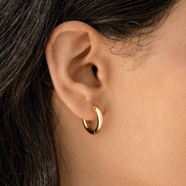 Jeden Tag Bold Creolen von Caitlyn Minimalist • Die beliebtesten Gold Creolen • Perfekte einfache Ohrringe für Sie • Geschenke für Sie • ER122