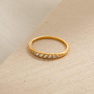 Skinny Pave Signet Ring by Caitlyn Minimalist • Dainty Gold Ring • Engagement Ring • Rings for Women • Perfect Gift for Her • RR042