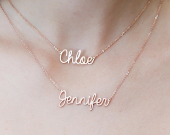 Double Chain Name Necklace • Personalized Layer Name Necklace • Dainty Names Jewelry • Children Names Necklace • Mothers Gift • NH08F52