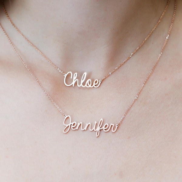 Name Necklace Etsy
