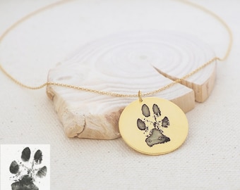 Actual Dog Paw Necklace • Pet Memorial Gift • Animal Jewelry • Animal Lover Necklace • Dog Lover Gift • Puppy Necklace • Pet Loss • NM20