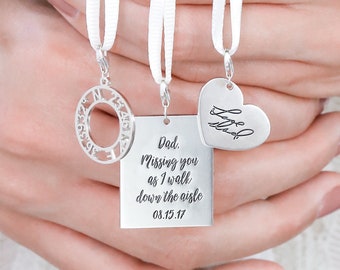 Actual Handwriting Charm • Bouquet Photo Charm • Bridal Bouquet Charms • Memorial Wedding Bouquet Charm • Bridal Shower Gift • CM15F61