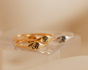 Custom Curve Ring • Initial Ring • Letter Ring • Custom Name Ring • New Mom Ring • Bridesmaid Gifts • RM34F62
