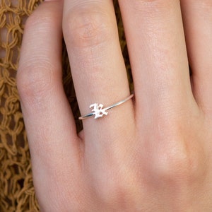 Dainty Initial Ring • Custom Letter Ring in Sterling Silver, Gold & Rose Gold • Bridesmaids Gifts • RM47F69